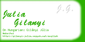 julia gilanyi business card
